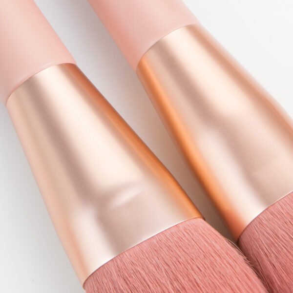 11pcs apricot pink makeup brush set with bag - Image 6
